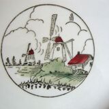 Set of 2 flat plates St Amand décor Flanders