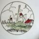 Set of 2 flat plates St Amand décor Flanders