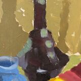 Mid-Century Modern Swedish "Lemons & Pots" Vintage Still Life Oil Painting, 1949