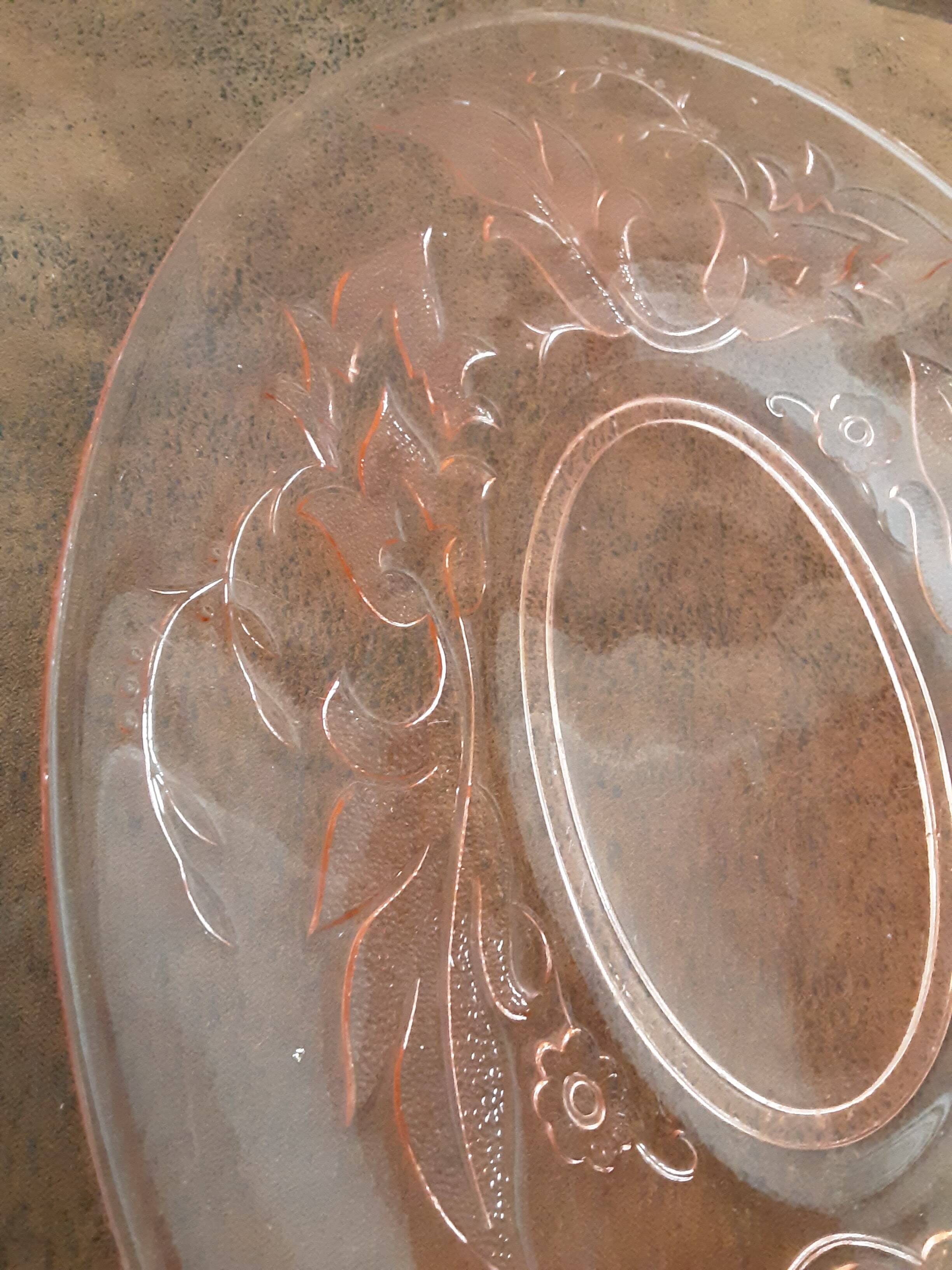 Plat verre rose original