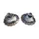 Set of 2 shell-shaped metal bowls