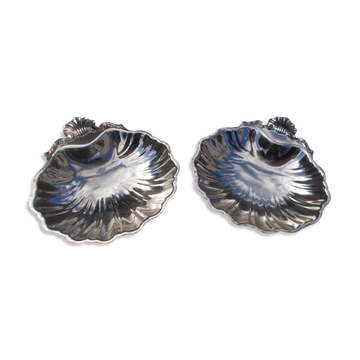 Ensemble de 2 coupelles forme coquille en métal