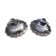 Set of 2 shell-shaped metal bowls