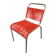 Scoubidou chair or vintage 1960 red chrome spaghetti chair
