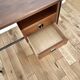 Vintage wooden metal desk design from the 1950s.