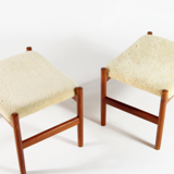 Danish retro 1960s wool teak tabout