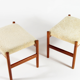 Danish retro 1960s wool teak tabout