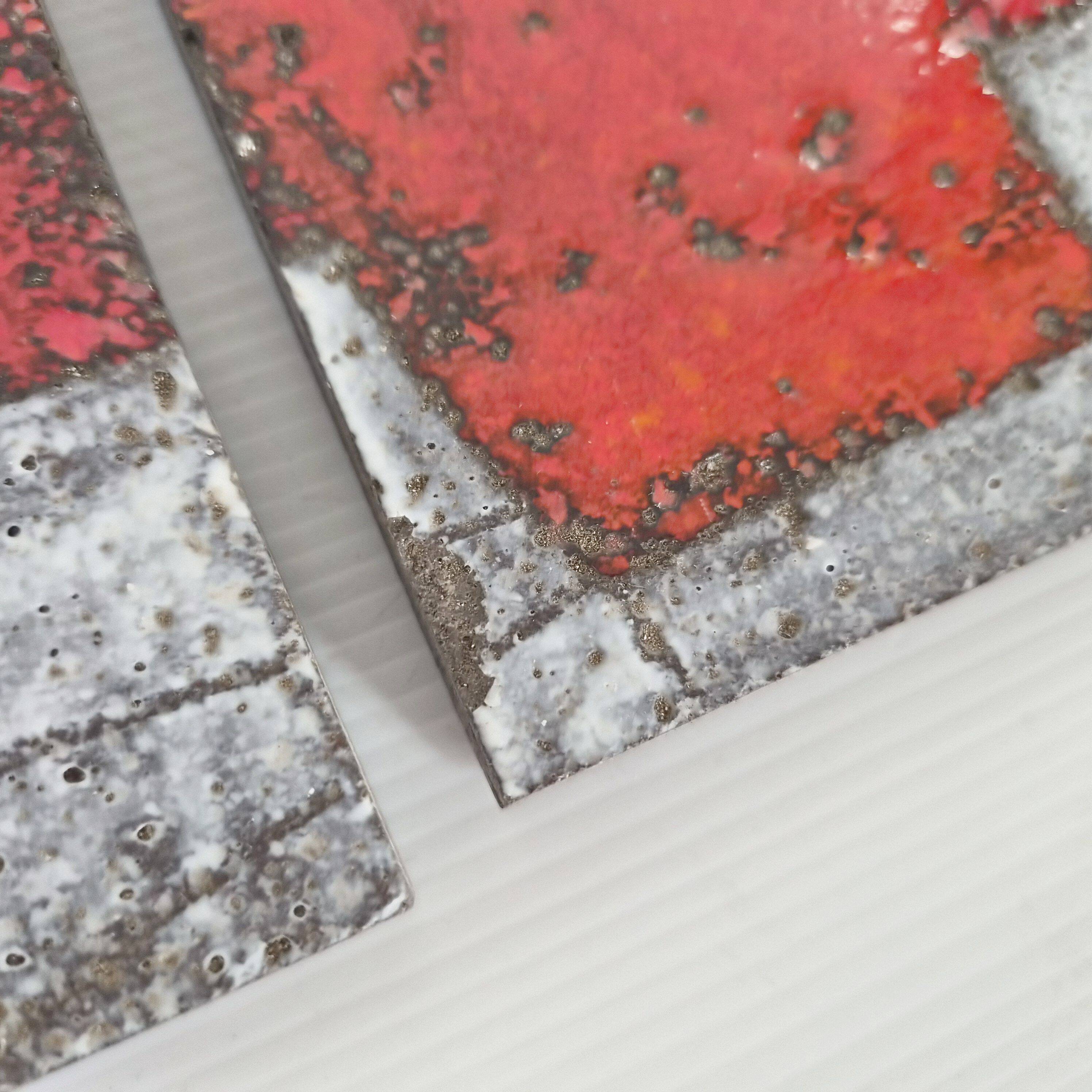 SET OF 2 VINTAGE PANELS FORMING A MURAL 1960 CLOUTIER BROTHERS ROBERT & JEAN 60S