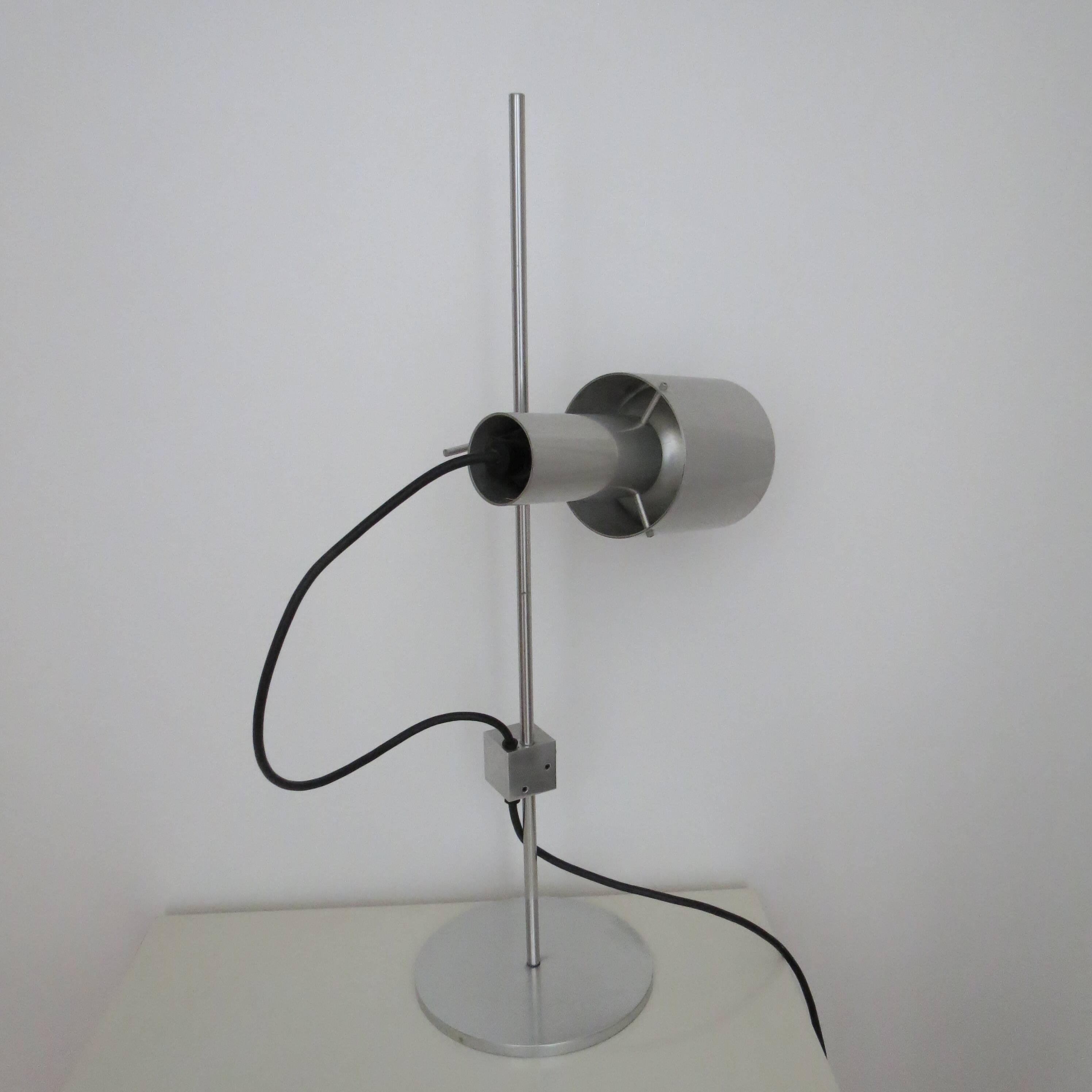 1960s desk lamp by Peter Nelson aluminium desk lamp mid century modern desk lamp