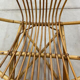 Rattan shell armchair