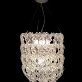Murano glass chandelier by Angelo Mangiarotti Vistosi production