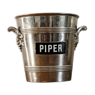 Piper Heidsieck champagne bucket – Silver metal