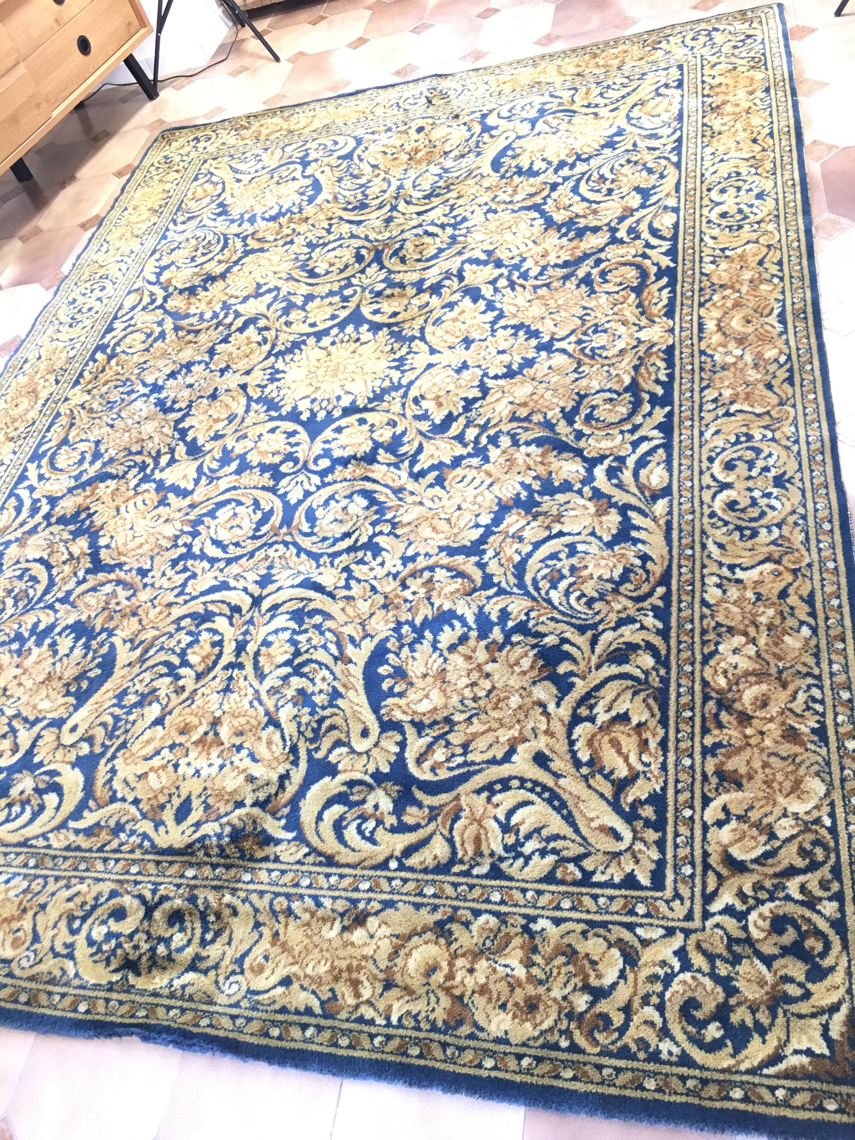 Blue Gold rug vintage 200 x 275 cm