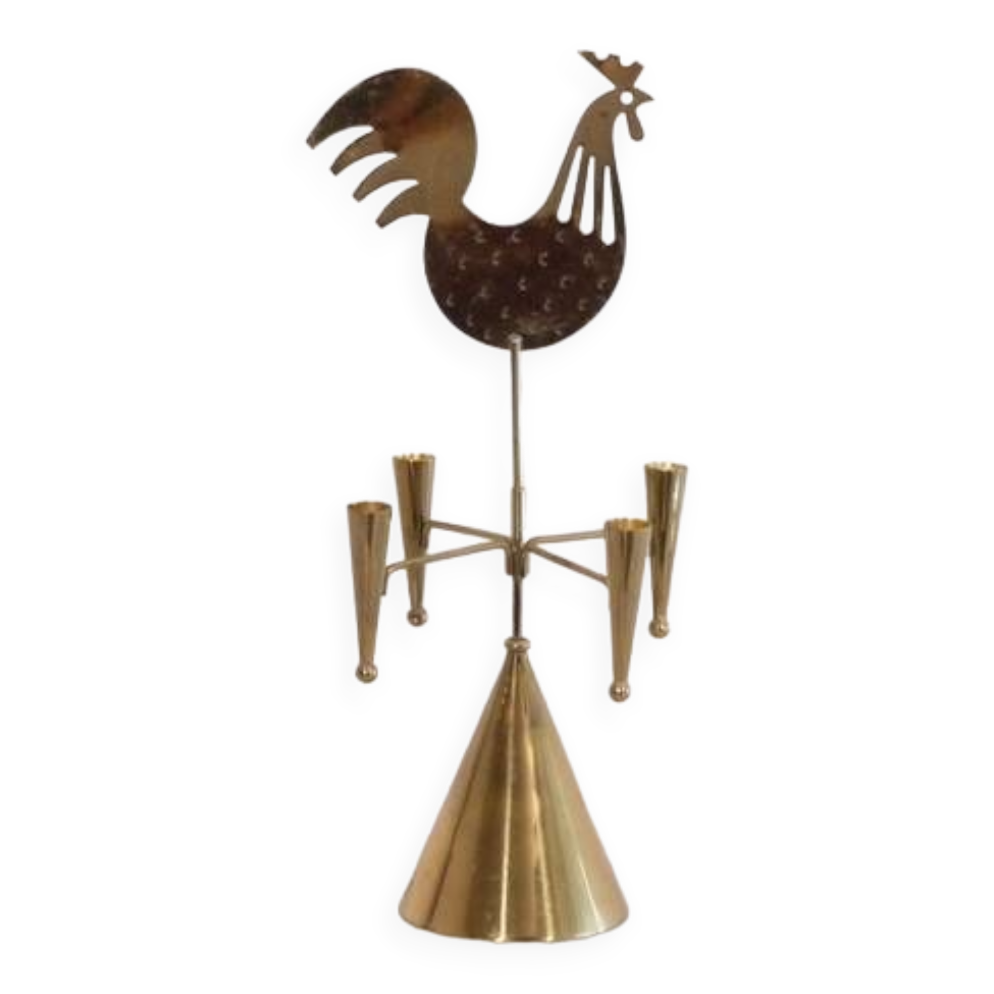 Rooster candle holder by Gunnar Ander for Ystad Metall