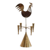 Bougeoir au coq de Gunnar Ander pour Ystad Metall