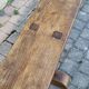Brutalist farmhouse bench in solid oak 220 cm