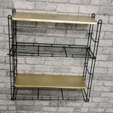 Bronze and black metal shelf 1970