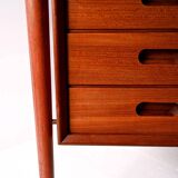 Scandinavian teak desk with three drawers, 1950s/60s