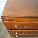 vintage 50s chest of drawers with three drawers and compass feet