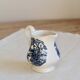 Vintage Myott milk jug "The Hunter" - English blue and white porcelain