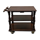 Service trolley with sliding tray.