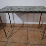 Vintage brass and marble nesting tables