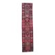 Vintage Turkish Oushak handmade wool cotton pink runner rug 79x342