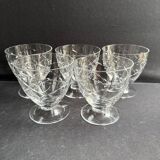 5 Verres à eau – Daum Nancy France