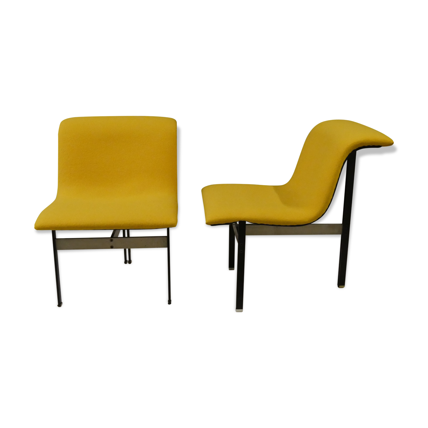 Pair of chairs wave - design Gianni Offredi - publisher Saporiti Italia - 1970
