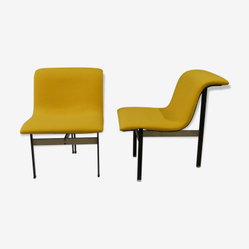 Pair of chairs wave - design Gianni Offredi - publisher Saporiti Italia - 1970