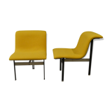 Pair of chairs wave - design Gianni Offredi - publisher Saporiti Italia - 1970