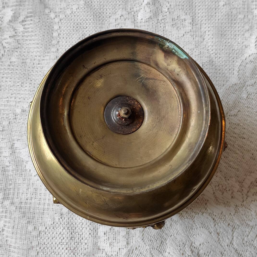 Spun brass planter