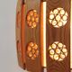 Pine Pendant Lamp with Rolled Wood Curl Rosettes – Sweden, 1970s