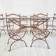 Vintage Provencal French Dining Table and 6 Chairs