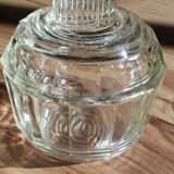 Pale green tinted glass bonbonnière – Delicate vintage shade