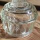 Pale green tinted glass bonbonnière – Delicate vintage shade