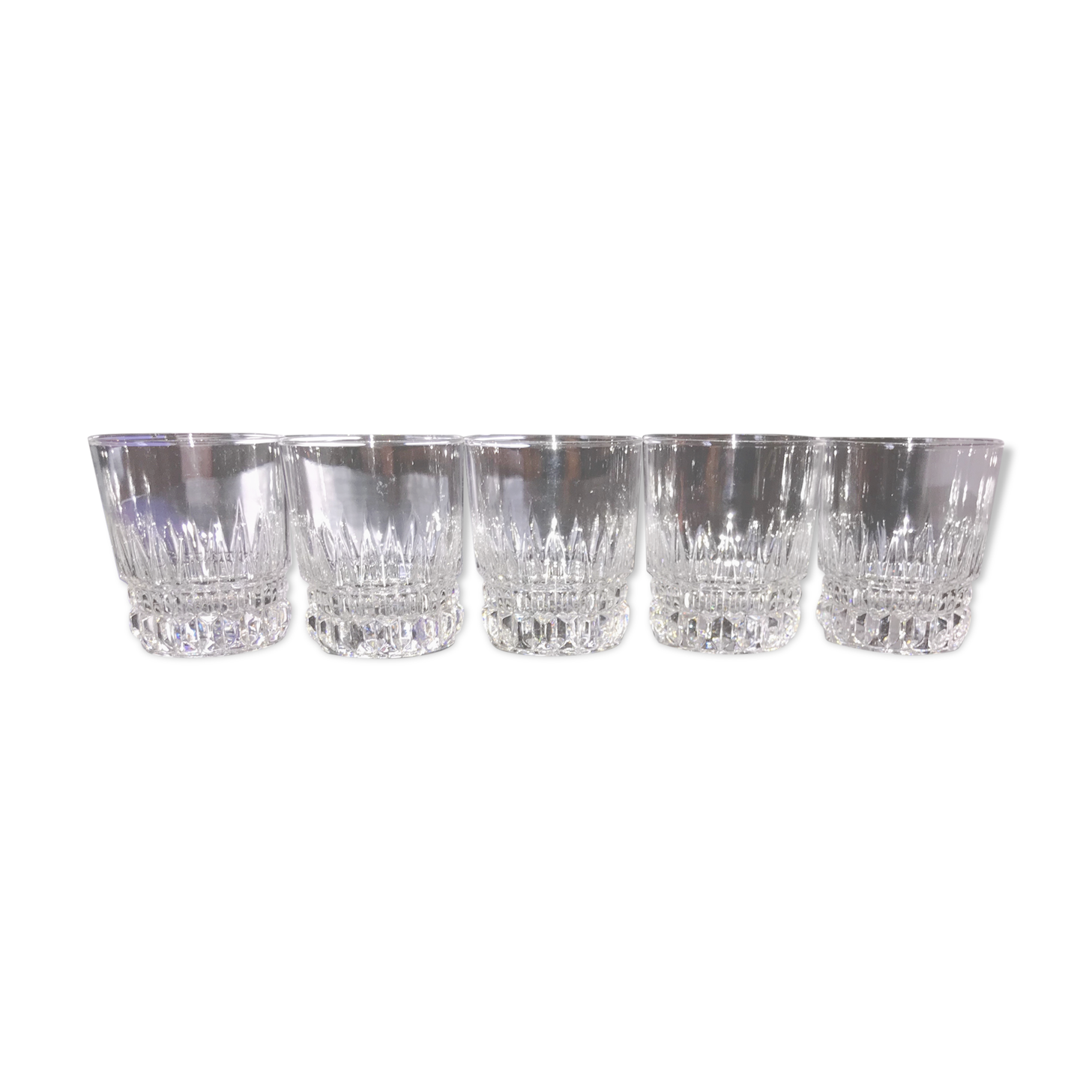 Series of 5 whiskey glasses