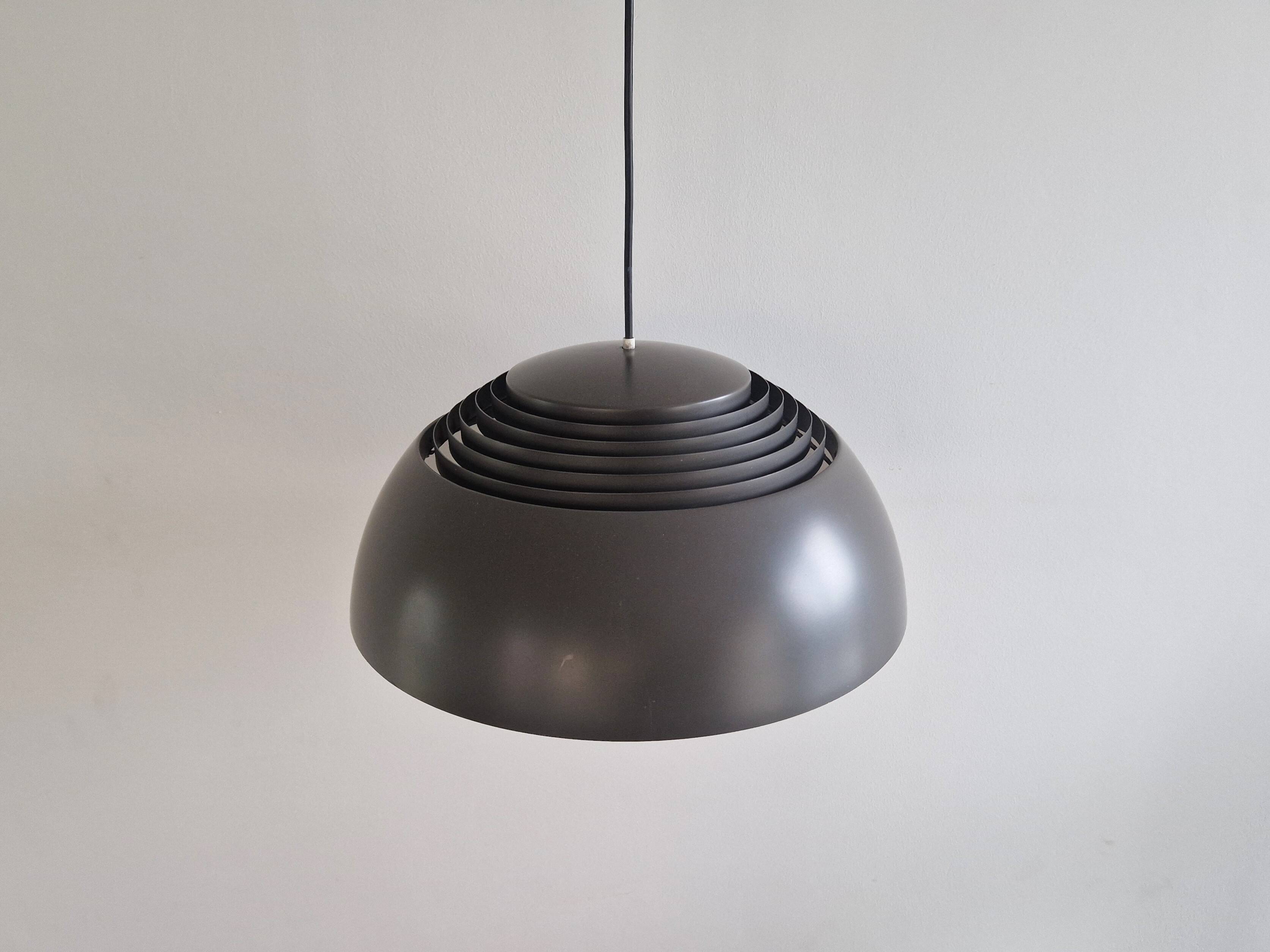 Dark brown 'AJ Royal' pendant lamp by Arne Jacobsen for Louis Poulsen, Denmark 1958