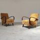 Pair of Art Deco armchairs H410 Type C by Jindrich Halabala for UP Zavody