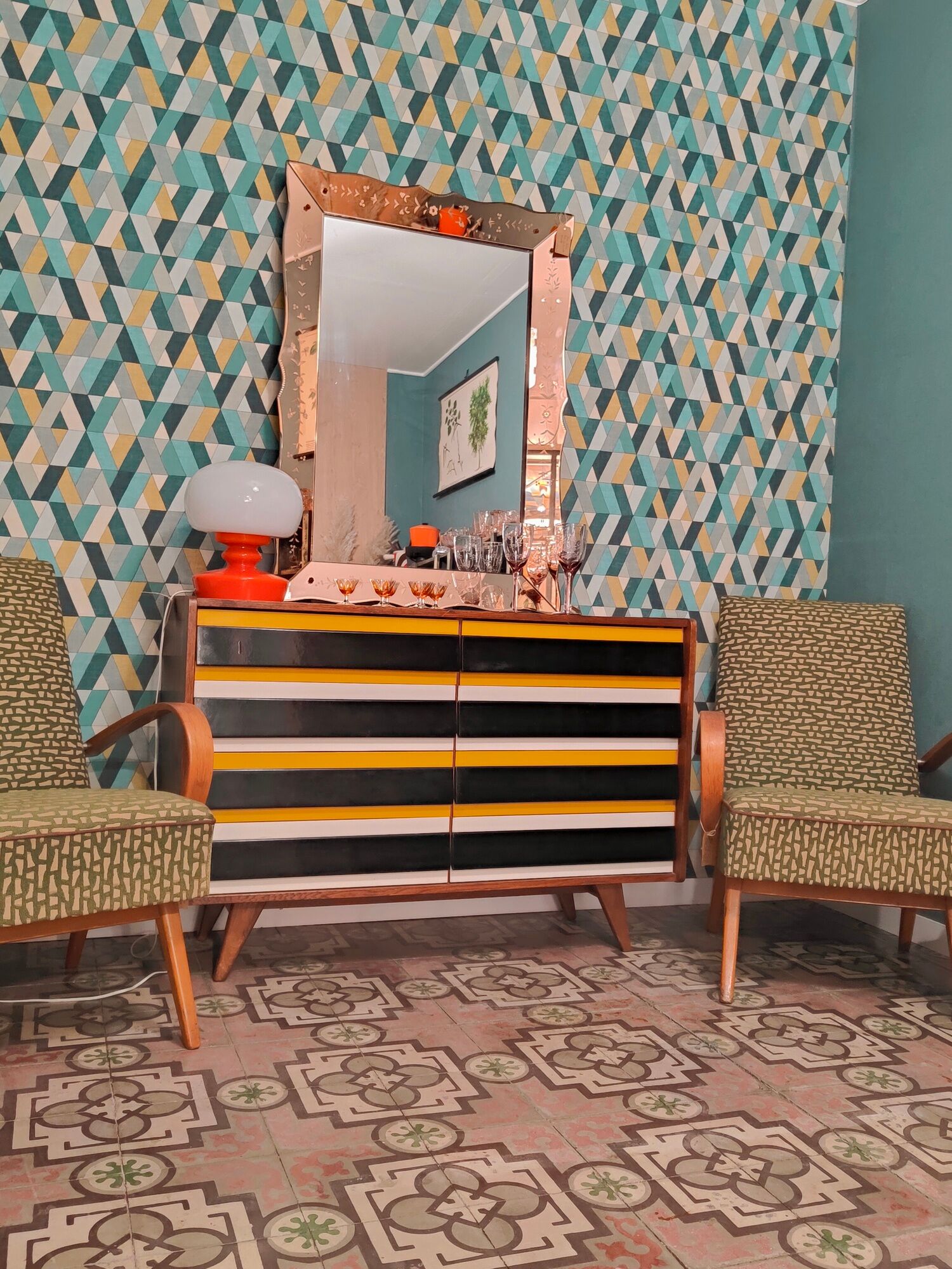 Chest of drawers U 453 Yellow by Jiri Jiroutek for Interier Praha, old edition from 1962