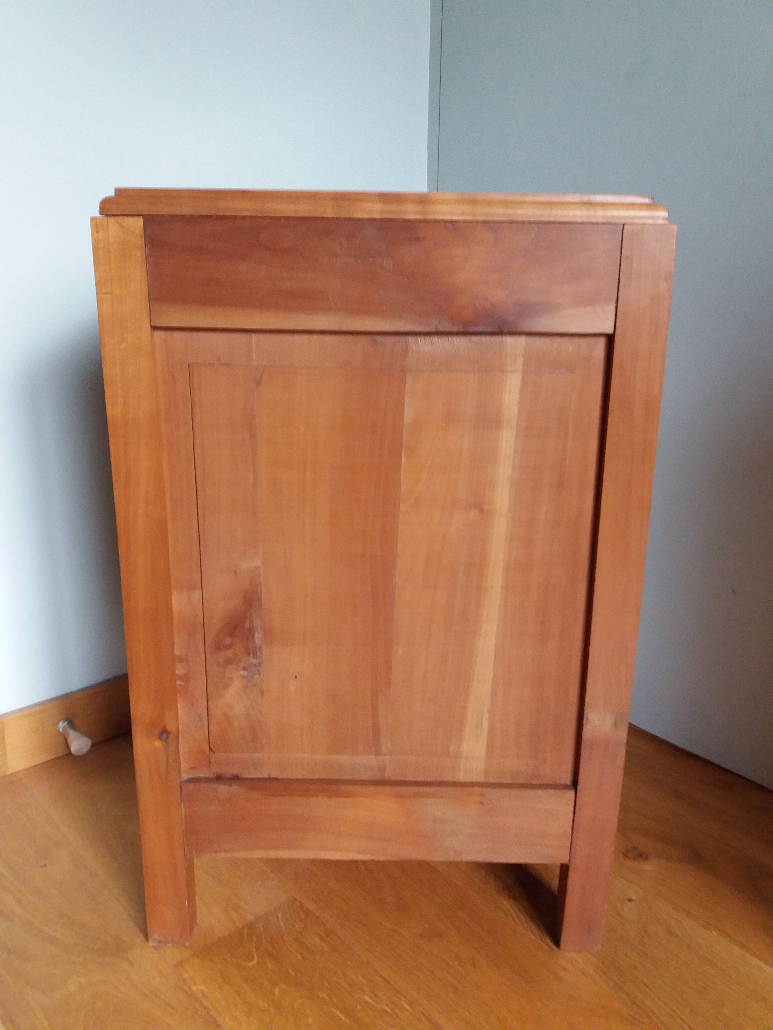 Art deco wooden bedside table