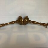 Pair of old brass candle holders