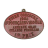 Plaque agricultural competition foire saint-pourçain-sur-sioule animals gras culards females