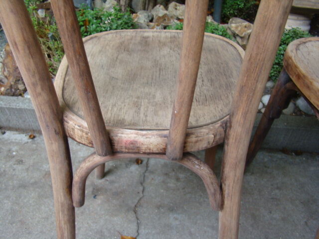 Lot of three old bistro chairs