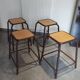 4 vintage stackable workshop stools from Mullca.