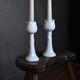 Pair tulip candlesticks