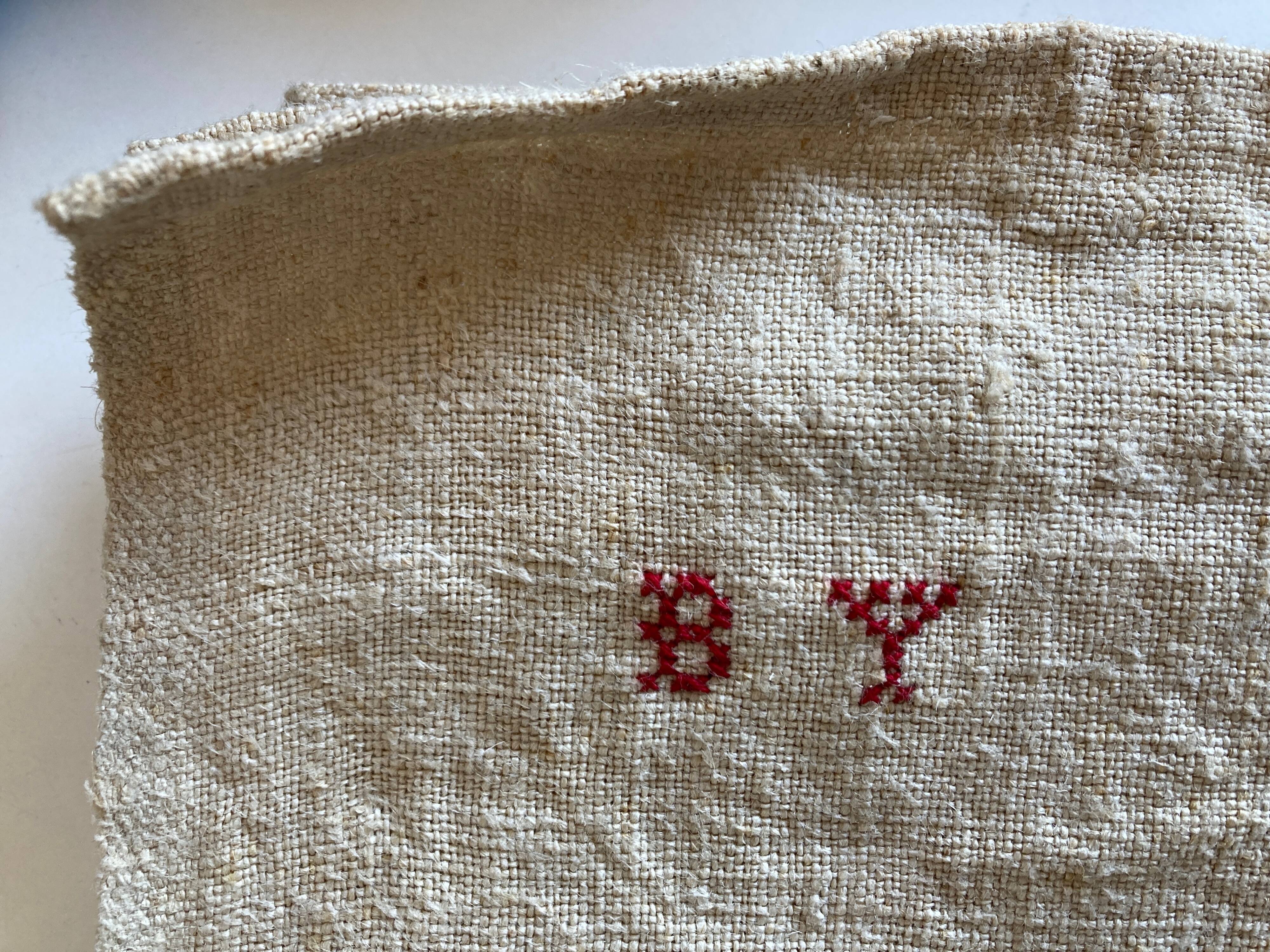 Piece of raw hemp 19th century, reserve linen length 160cm