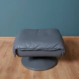 Vintage mid-century Danish leather footstool