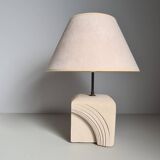 Albert Tormos style sculpture lamp in white stone / 60s / art / artisanal work / Mid-Century / France / 20th century