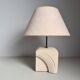 Albert Tormos style sculpture lamp in white stone / 60s / art / artisanal work / Mid-Century / France / 20th century